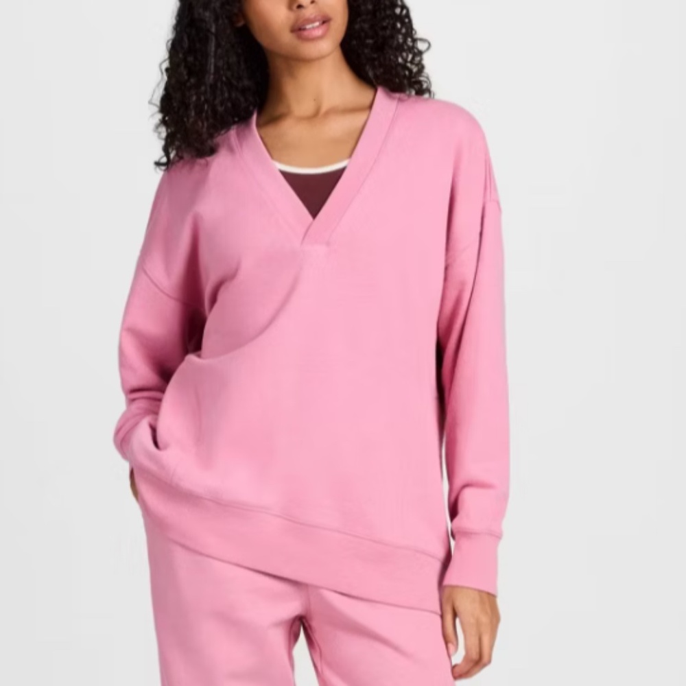 Champion Oversized Pink Tunic Sweatshirt